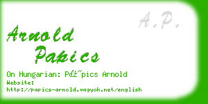 arnold papics business card